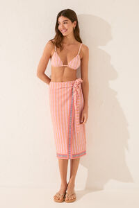 Womensecret Pareo midi con estampado geométrico estampado