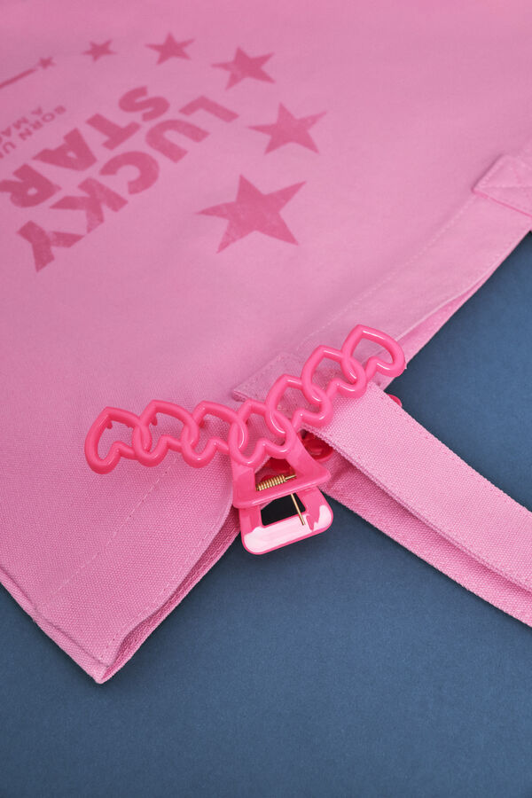HI&BYE Pinza para el pelo de corazones rosa rosa