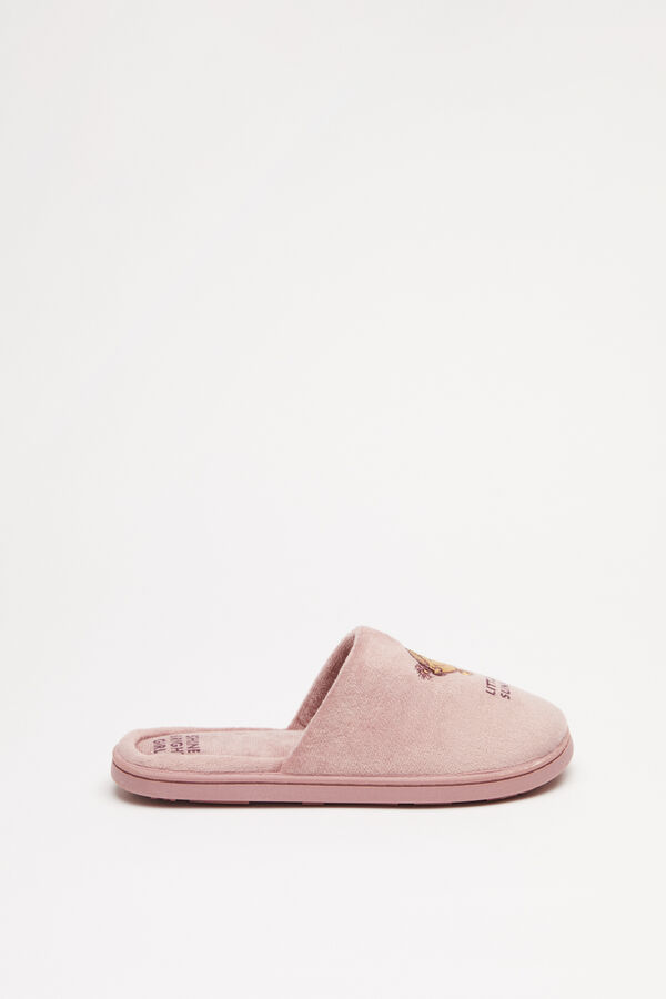 Womensecret Pantuflas velour Mr. Men & Little Miss rosa