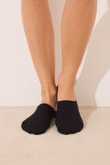 Womensecret Calcetines invisibles negros estrellas negro