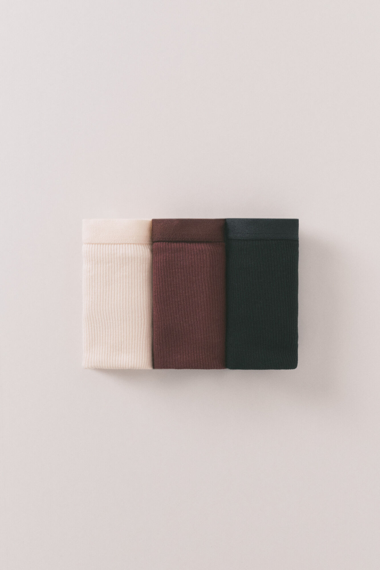 Women'secret Pack de 3 panties cl&aacute;sica de canal&eacute; blancas