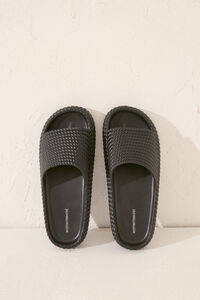 Womensecret Chanclas de plataforma negras negro
