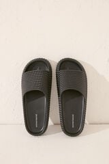 Womensecret Chanclas de plataforma negras negro