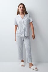 Women'secret Pijama larga estampado folk estampado