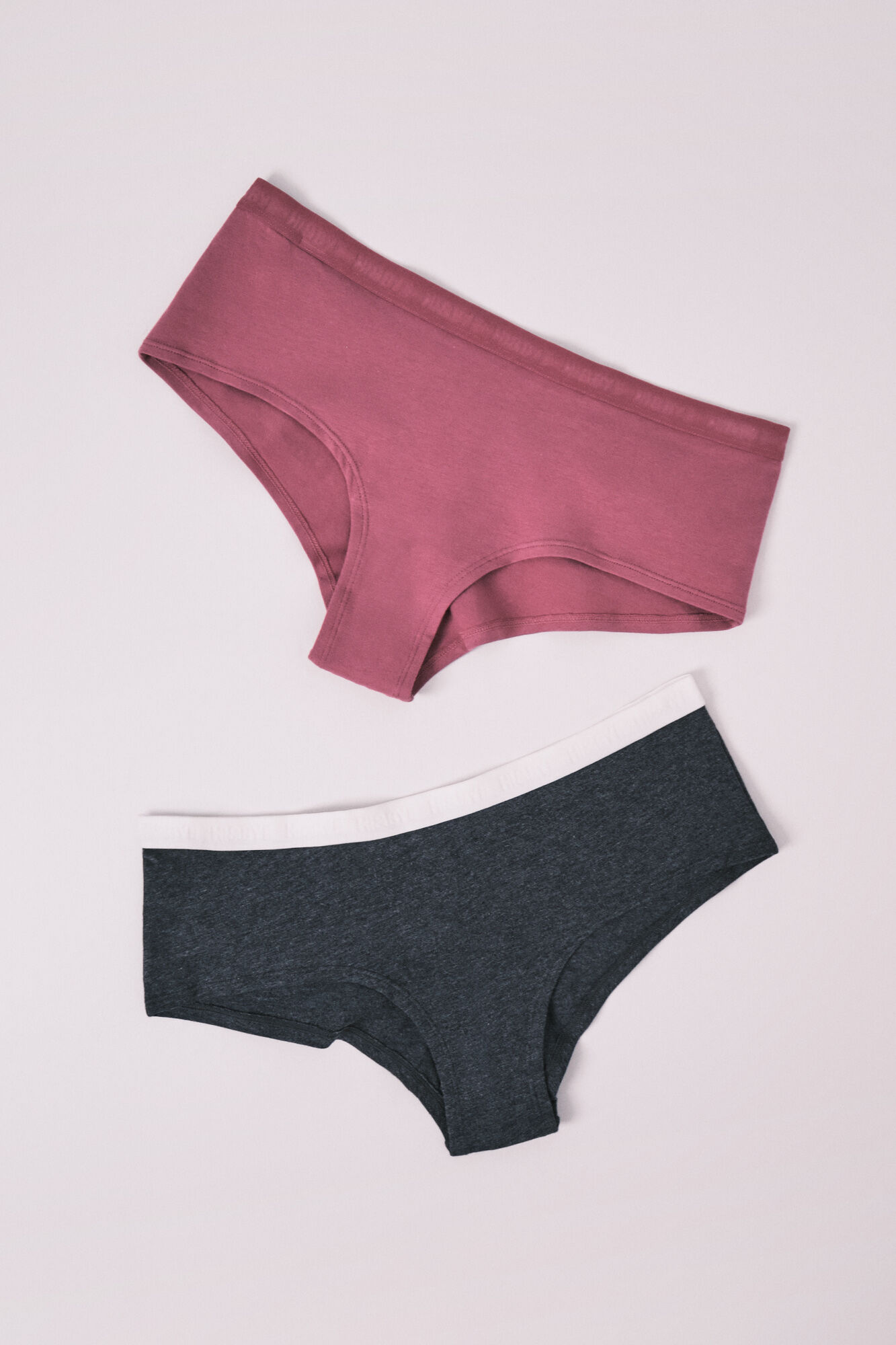 HI&BYE Pack 2 panties culotte de algod&oacute;n rosa