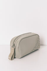 Women'secret Peque&ntilde;o neceser de goma color caqui metalizado kaki