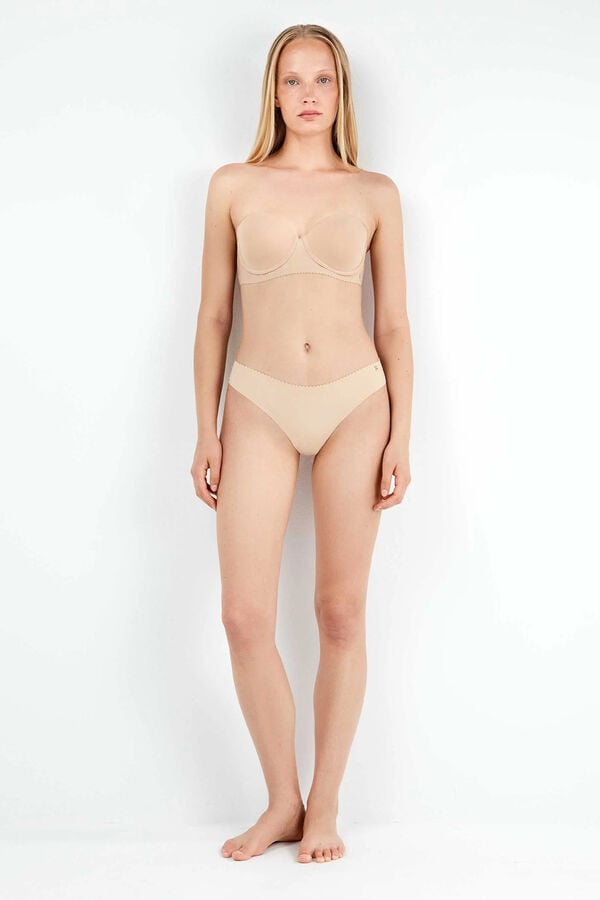 Gisela Panty cl&aacute;sica invisible de microfibra caf&eacute;