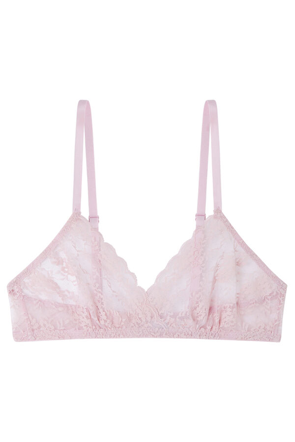Womensecret Brasier cruzado rosa microfibra NATURAL rosa