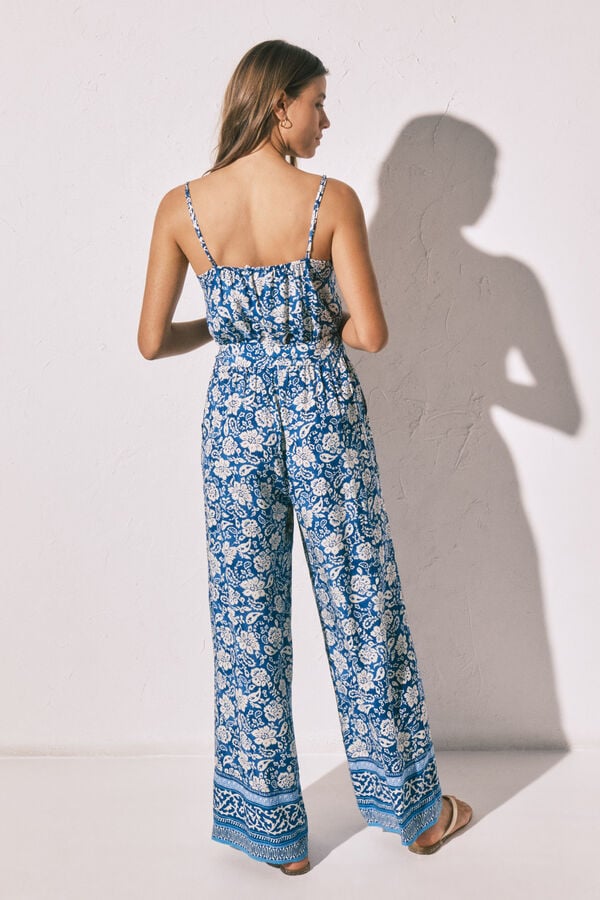 Women'secret Jumpsuit largo de tirantes estampado boho estampado