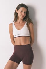 Women'secret Top LOVELY triangular sin costuras blanco marfil