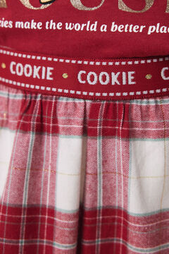 Womensecret Pijama 100% algodón cuadros Minnie rojo