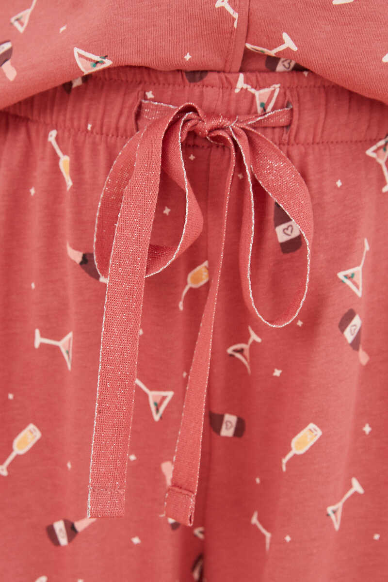 Womensecret Pijama camisera 100% algodón La Vecina Rubia rosa