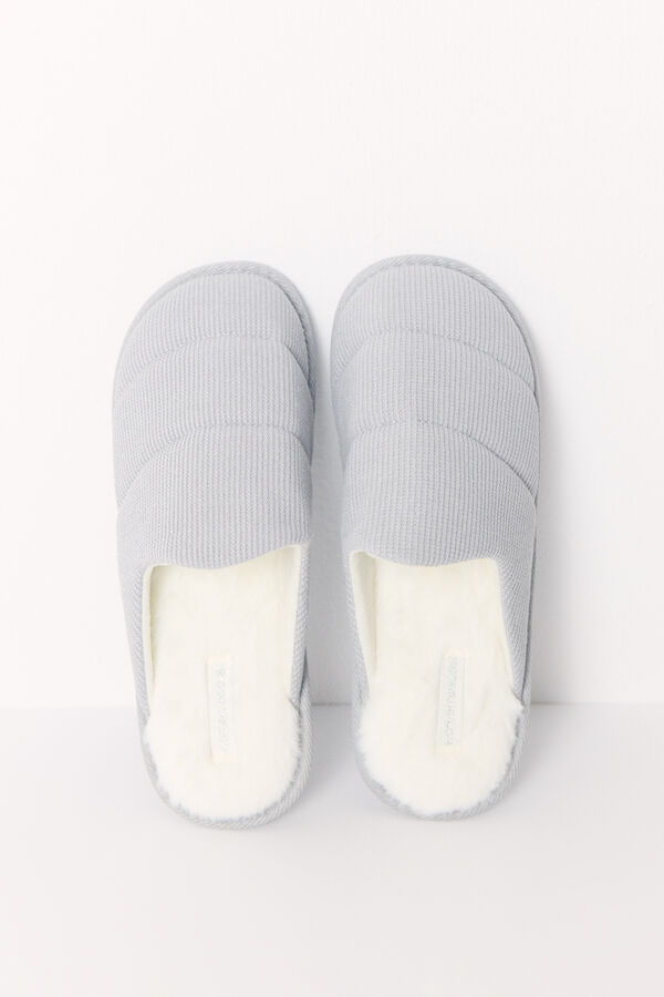 Womensecret Pantuflas cerradas casa gris gris