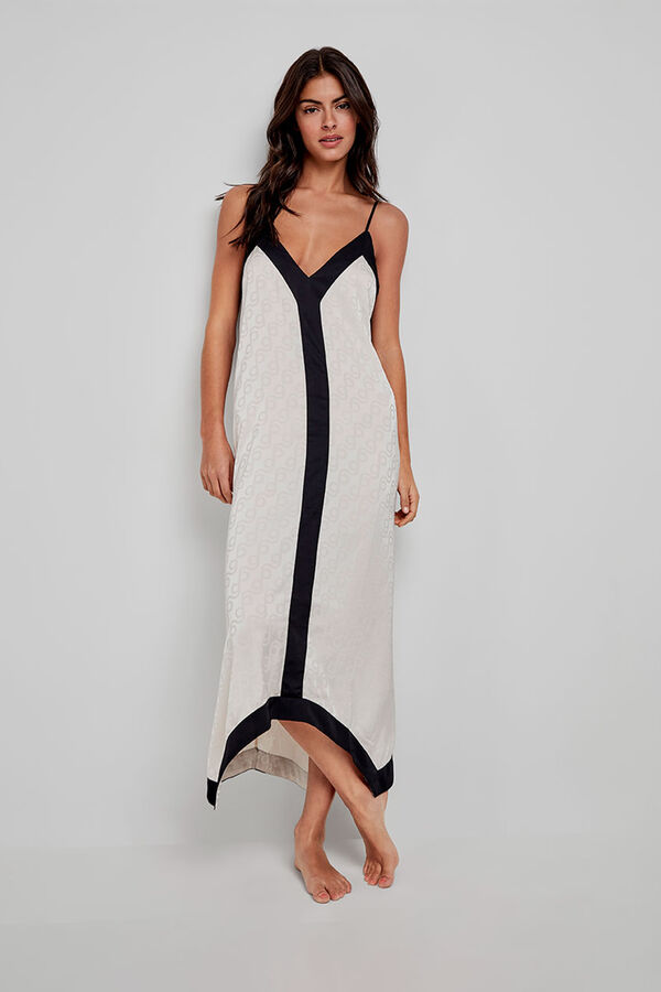 Gisela Camisón largo estampado beige beige