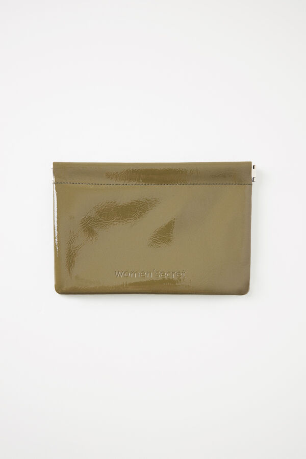 Womensecret Monedero pequeño charol verde verde