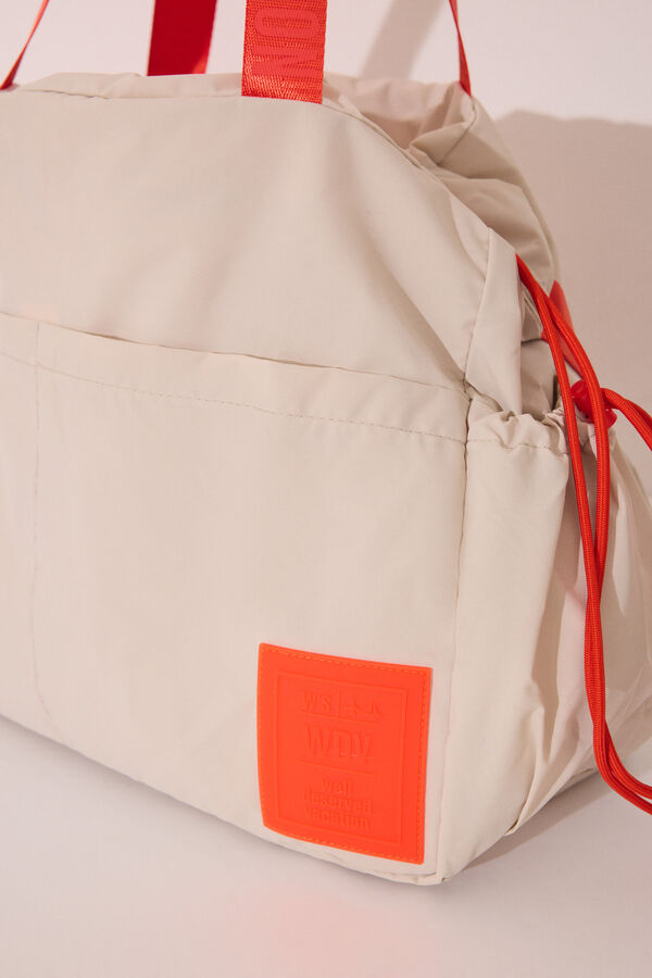 Womensecret Mochila de viaje de nailon beige  café