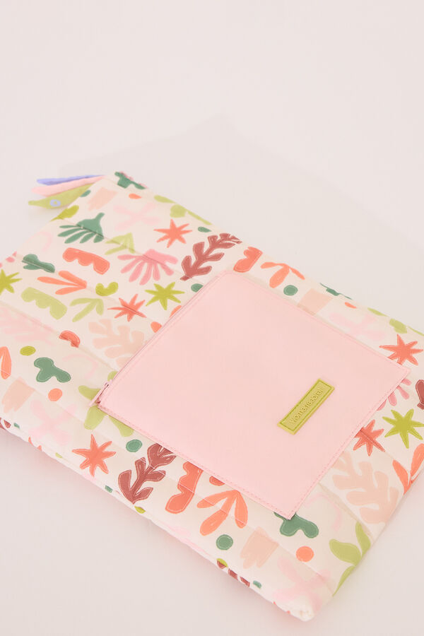 Womensecret Funda para ordenador con relleno con hojas multicolor estampado