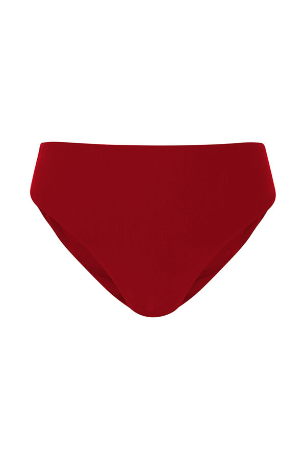Womensecret Panty de bikini moldeador de cintura alta roja rojo