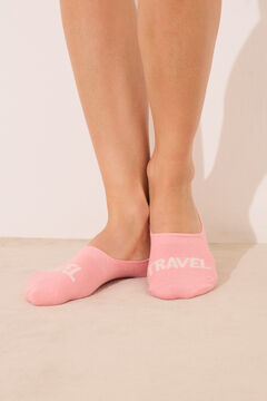 Womensecret Pack de 3 calcetines invisibles con texto estampado