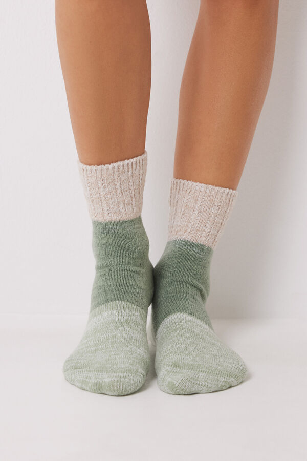 Womensecret Calcetines doble textura verde verde