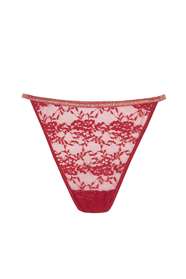 Womensecret Tanga encaje rojo rojo