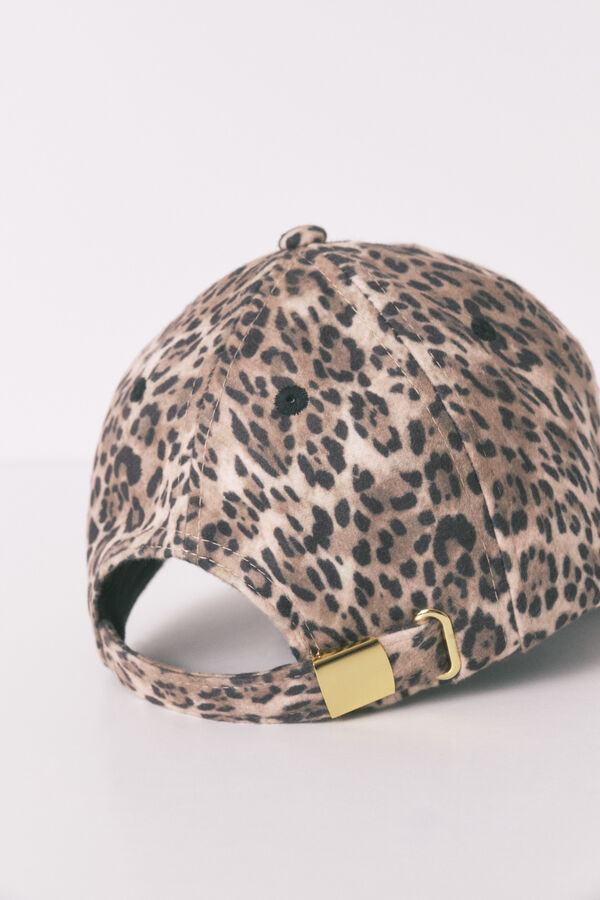 Women'secret Gorra de peluche con estampado animal estampado