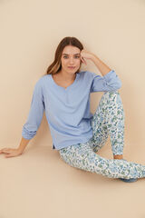 Womensecret Pijama 100% algodón azul azul