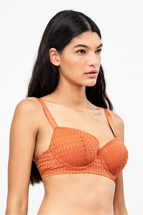 Gisela Brasier capacidad de encaje geom&eacute;trico naranja