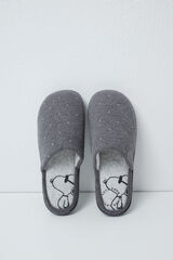 Women'secret Pantunflas Snoopy con tachas gris gris