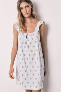 Women'secret Camis&oacute;n corto de algod&oacute;n con tirantes estampado azul