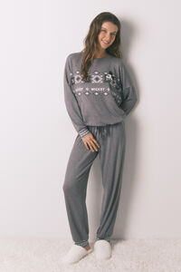 Women'secret Pijama larga de tejido suave de Mickey