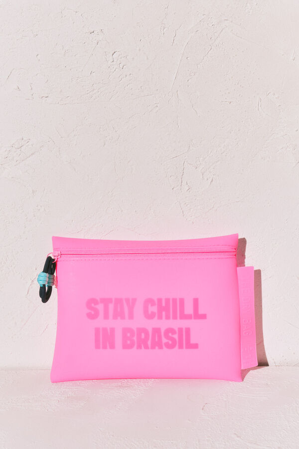 Women'secret Bolsa de traje de ba&ntilde;o impermeable rosa rosa