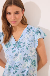 Womensecret Camisón midi 100% algodón con estampado floral estampado