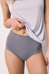 Women'secret Panty reductora alta azul gris