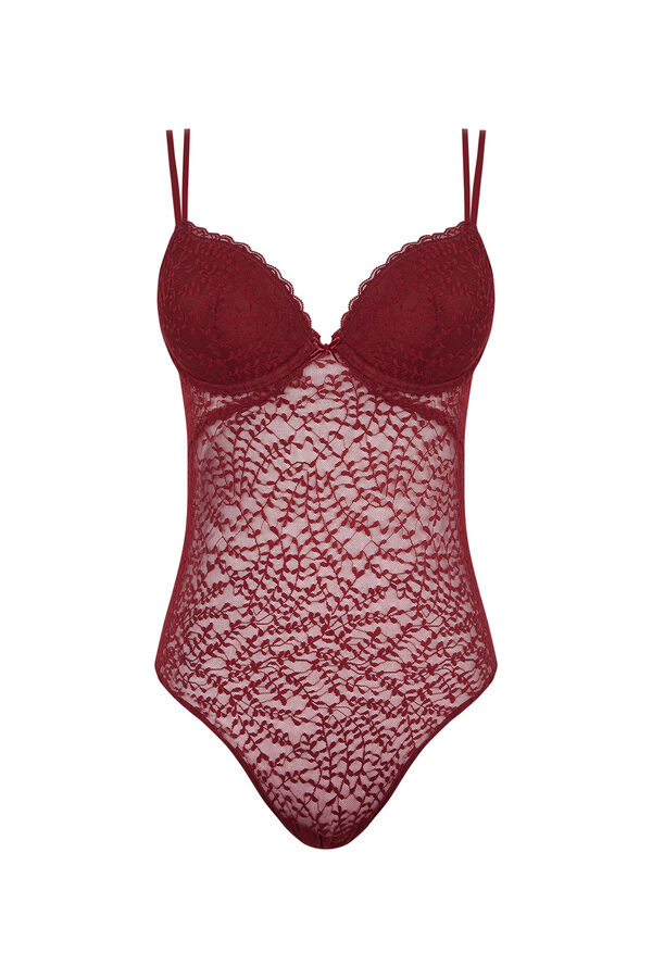Womensecret Body encaje carmín púrpura