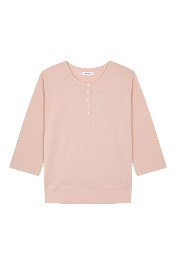 Women'secret Playera naranja de manga ¾ 100% algodón  naranja