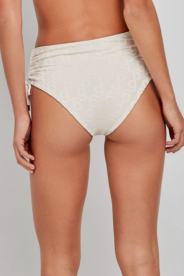 Gisela Panty de bikini alta con estampado geométrico beige beige