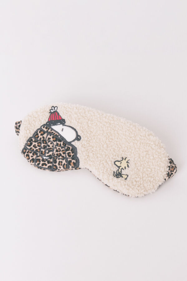 Women'secret Máscara para dormir de borrego de Snoopy marfil