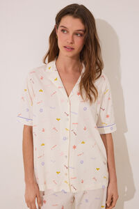 Womensecret Pijama camisera 100% algodón con estampado “J´ADORE” estampado