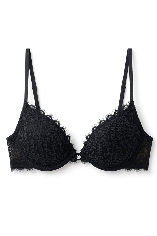 Women'secret Brasier push up de encaje negro GORGEOUS negro