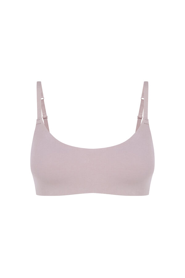 Women'secret Top brasier de algodón beige nude
