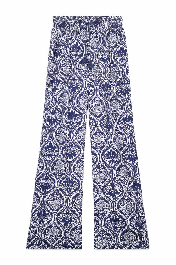Womensecret Pantalón largo con estampado integral estampado