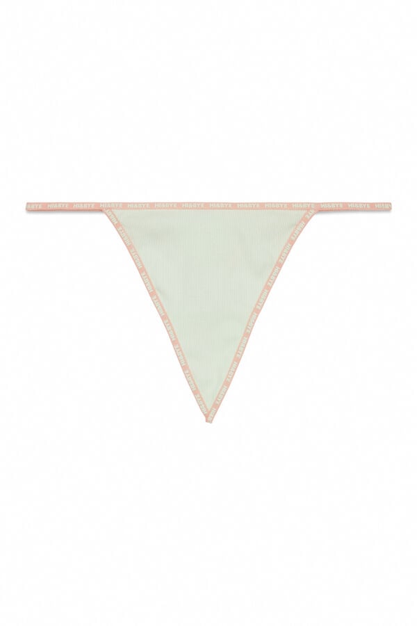 HI&BYE Pack de 3 tangas grises, verdes y marrones marfil