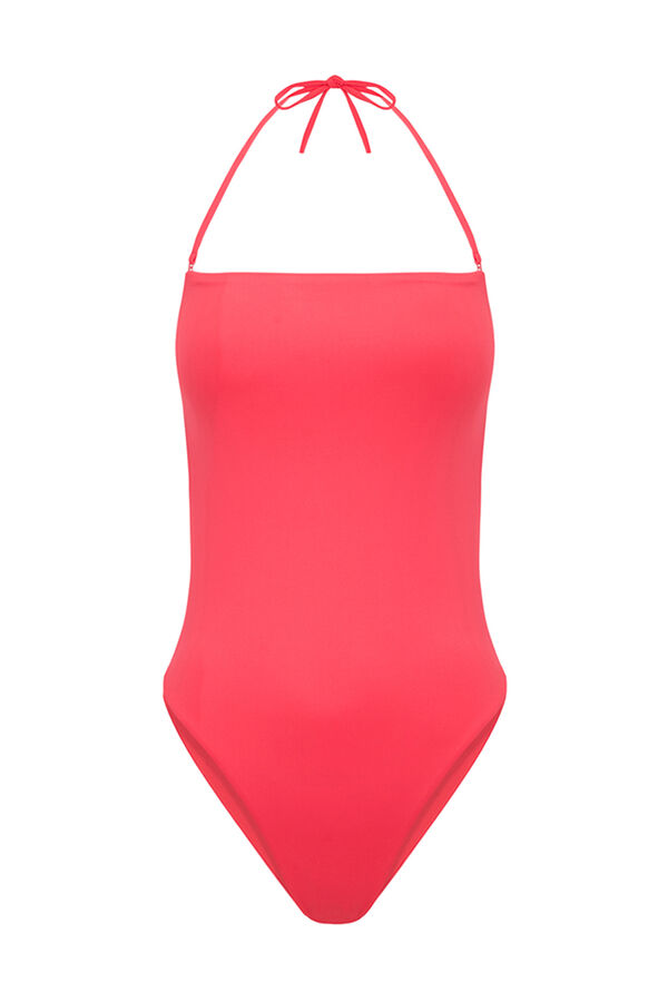 Womensecret Traje de baño bandeau coral naranja