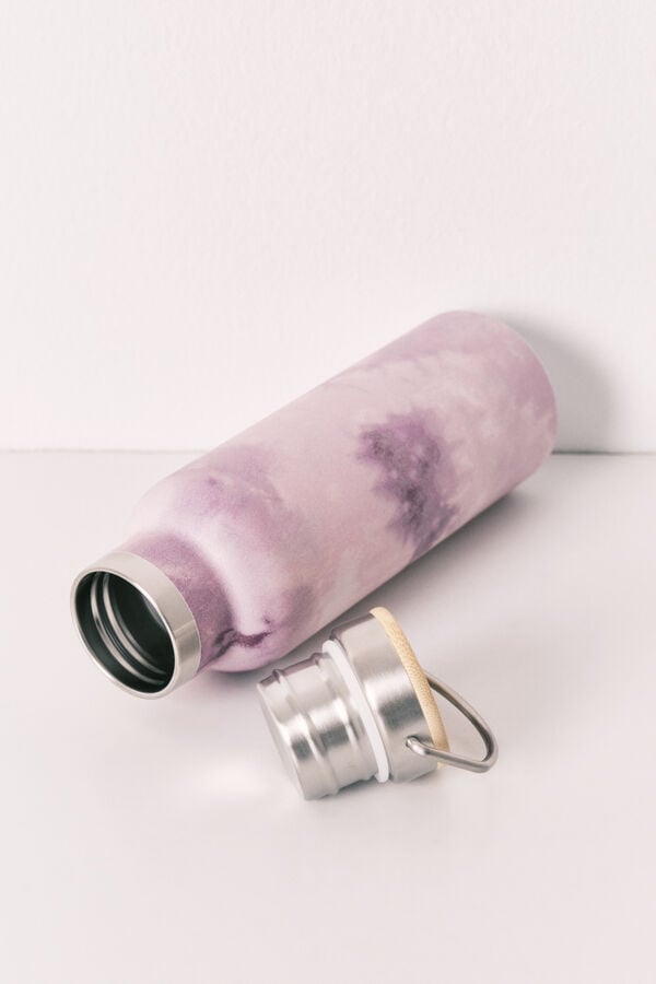 Women'secret Botella estampada de acero inoxidable rosa estampado