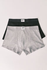 Women'secret Pack 2 calzones b&oacute;xer gris y negro negro