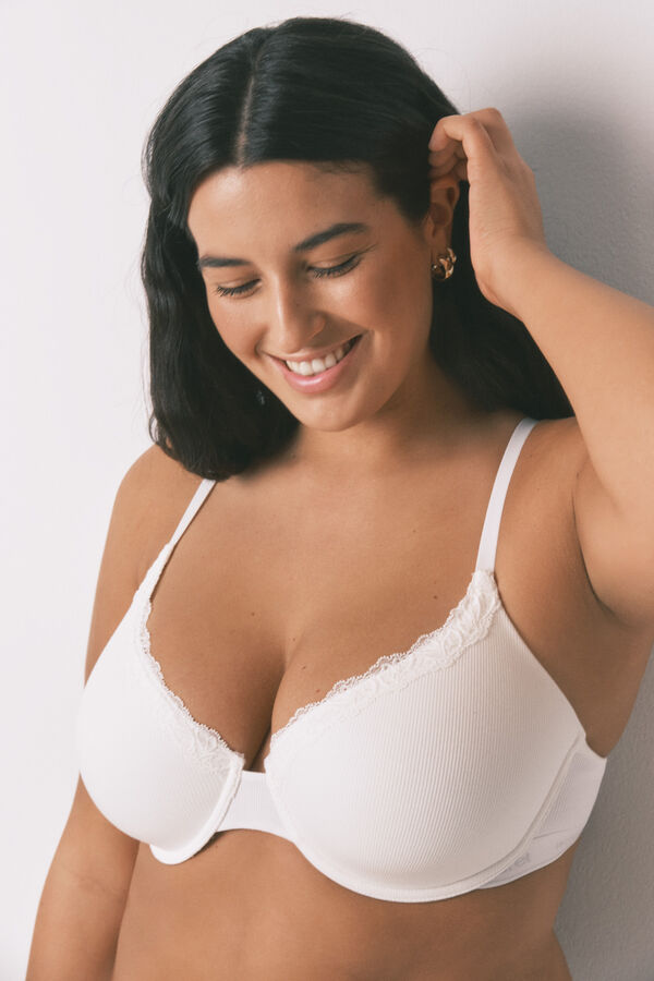 Women'secret BEAUTIFUL brasier clásica de algodón blanco marfil