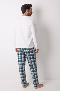 Womensecret Pijama larga hombre polar "Sierra Nevada" marfil