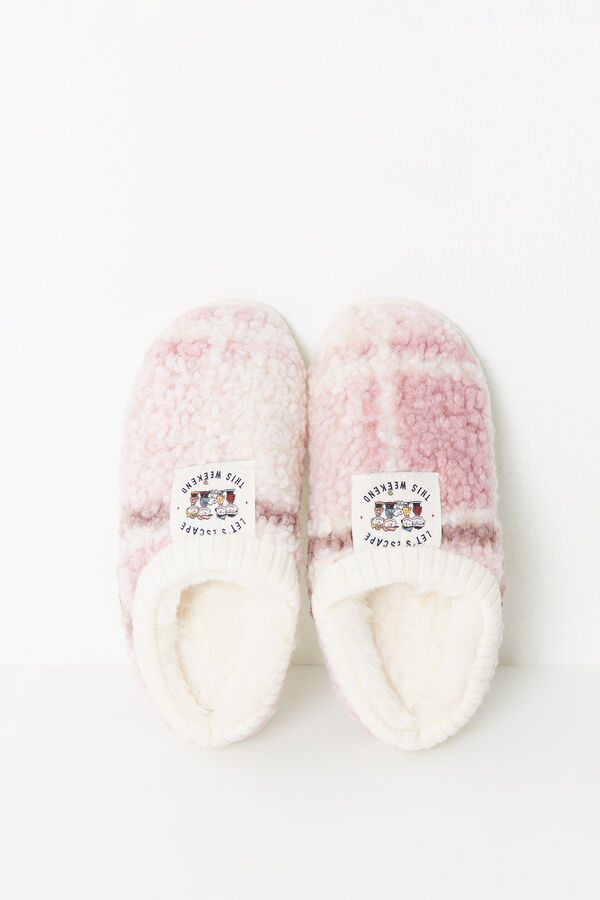 Womensecret Pantuflas bota borreguito Snoopy blanco