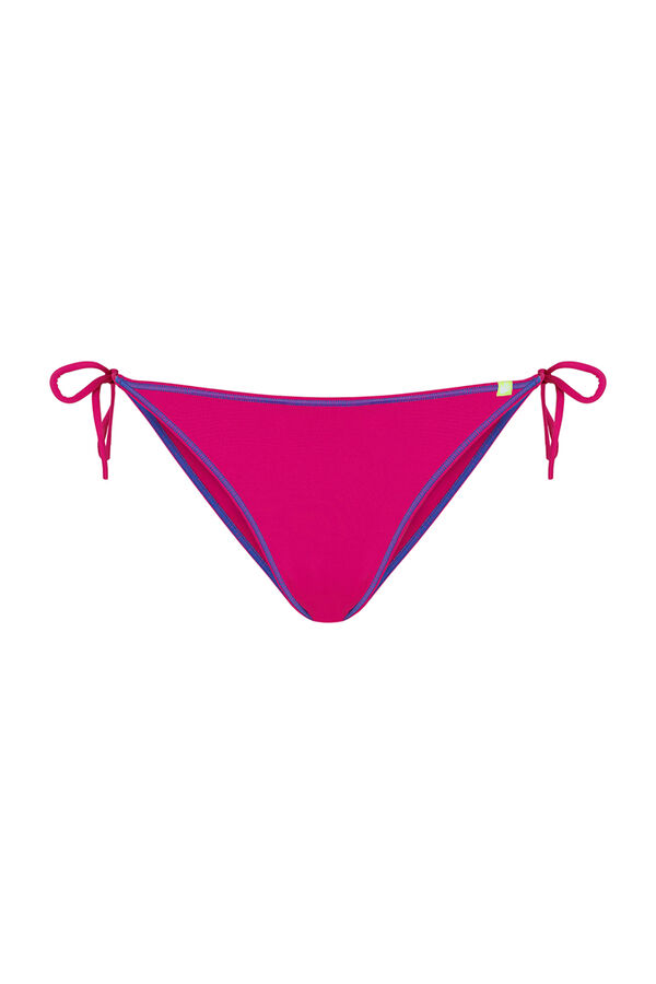 Womensecret Panty de bikini con tirantes rosas fucsia